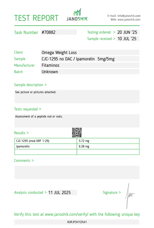CJC 1295 - 5mg No Dac / Ipamorelin 5mg